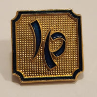 J P Enamel Gold Tone Metal Lapel Pin