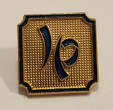 J P Enamel Gold Tone Metal Lapel Pin