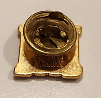 M R Enamel Gold Tone Metal Lapel Pin