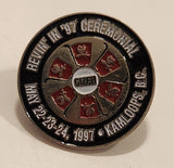 GIZEH Shriners Revin’In ‘97 Ceremonial May 22-23-24 1997 Kamloops B.C. Enamel Metal Lapel Pin