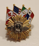 Shriners Masonic Boumi Five Stars Lion Sword Ken Smith Enamel Metal Lapel Pin