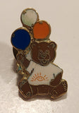 British Columbia Children's Hospital Foundation Brown Teddy Bear Holding Balloons Enamel Metal Lapel Pin