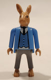 2004 Geobra PlayMobil Blue Easter Bunny Rabbit Toy Figure