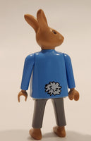 2004 Geobra PlayMobil Blue Easter Bunny Rabbit Toy Figure