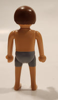 Geobra PlayMobil Shirtless Male in Grey Swim Suit Toy Figure