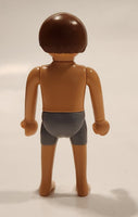 Geobra PlayMobil Shirtless Male in Grey Swim Suit Toy Figure