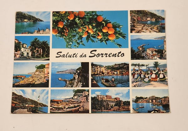 Vintage Saluti da Sorrento Italy Multiview Postcard