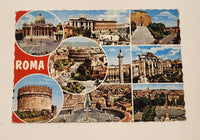 Vintage Roma Rome Italy Multiview Postcard