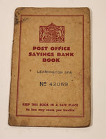 1943 Post Office Savings Bank Book Leamington Spa England