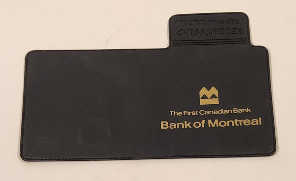 Vintage BMO Bank of Montreal AMEX American Express Traveler's Cheques Dark Blue Soft Plastic Wallet