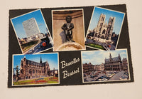 Vintage Brussels Belgium Multiview Postcard