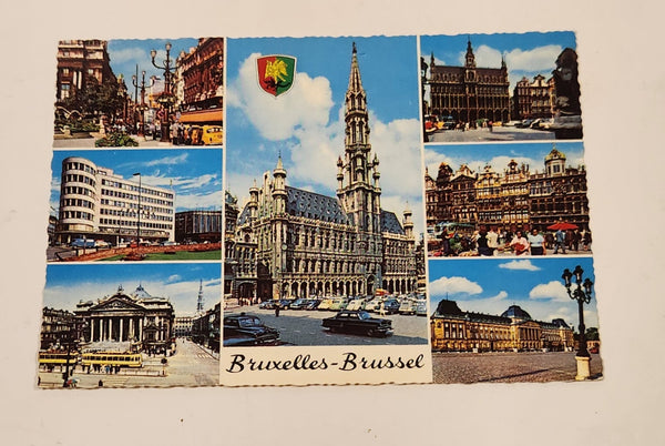 Vintage Brussels Belgium Multiview Postcard