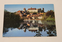 Vintage Fussen im Allgau 800 m Hohes SchloB and Kloser St. Mang Small Town Castle Germany Postcard