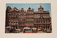 Vintage The Grand Square Grand Place Brussels Belgium Postcard