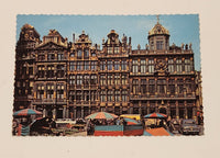 Vintage The Grand Square Grand Place Brussels Belgium Postcard