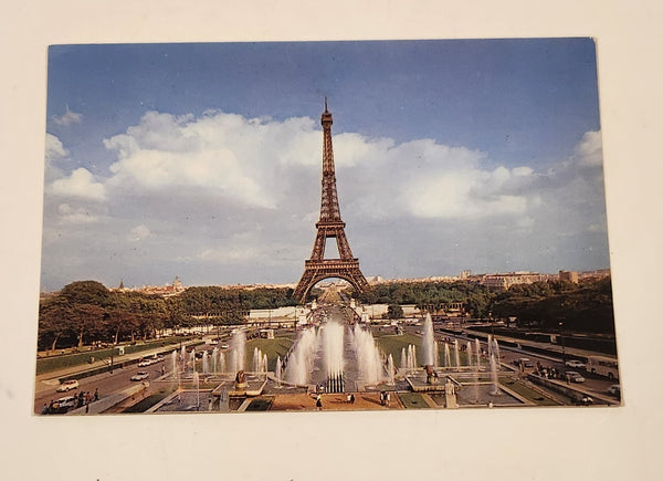 Vintage The Eiffel Tower Paris France Postcard