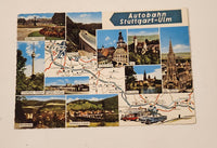 Vintage Autobahn Stuttgart-Ulm Germany Postcard