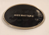 Size Matters Black Metal Belt Buckle