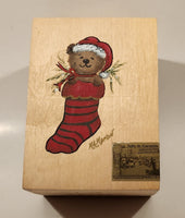 Rare Bahia Maduro Teddy Bear in Christmas Stocking 20 Robustos Cigars Wood Box