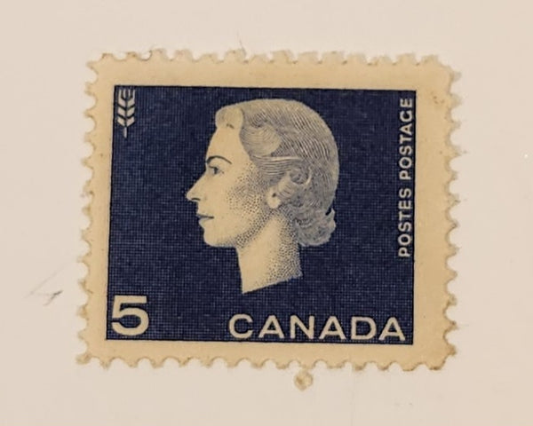 1962 Canada Queen Elizabeth II 5 Cent Postal Stamp