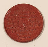 Vintage AA Alcoholic Anonymous To Thine Own Self Be True 1 Month Red Metal Recovery Token Chip