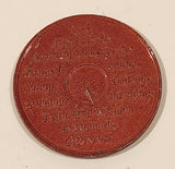 Vintage AA Alcoholic Anonymous To Thine Own Self Be True 1 Month Red Metal Recovery Token Chip