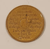 Vintage AA Alcoholics Anonymous To Thine Own Self Be True 2 Months Gold Tone Metal Recovery Token Chip