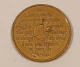 Vintage AA Alcoholics Anonymous To Thine Own Self Be True 2 Months Gold Tone Metal Recovery Token Chip