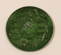 Vintage AA Alcoholics Anonymous To Thine Own Self Be True 3 Months Green Metal Recovery Token Chip