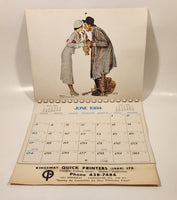 1984 Norman Rockwell Appointment Calendar Kingsway Quick Printers (1969) Ltd. Vancouver B.C.