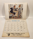 1984 Norman Rockwell Appointment Calendar Kingsway Quick Printers (1969) Ltd. Vancouver B.C.