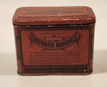 Rare Antique Early 1900s W. H. Stanage &amp; Co. Extra Quality Rubber Bands Hinged Tin Metal Container