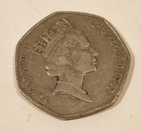 1997 Great Britain Queen Elizabeth II Fifty Pence 50p Metal Coin