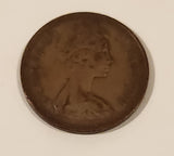 1971 UK Great Britain Elizabeth II New Pence 2 Bronze Metal Coin