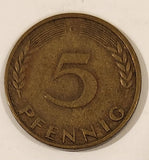 1950 Federal Republic of Germany 5 Pfenning Brass Steel Metal Coin