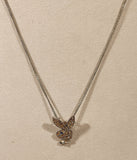 Playboy Bunny Rhinestone Necklace