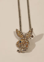 Playboy Bunny Rhinestone Necklace