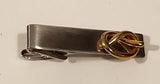 Kreisler Gold Tone Twisted Pretzel Knot Metal Tie Clip