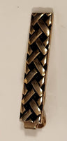 Vintage Weave Pattern Metal Tie Clip