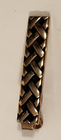 Vintage Weave Pattern Metal Tie Clip