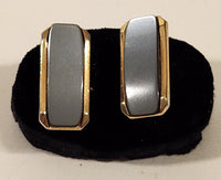 Vintage Grey with Gold Tone Cufflinks