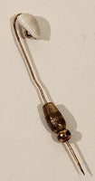 Antique Victorian Hold-On Seashell Brass Stick Pin Pat. 13009