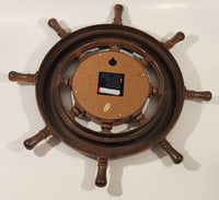 Rare Apollo Captain's Ships Wheel 18 1/2" Hard Plastic Quartz Wall Clock