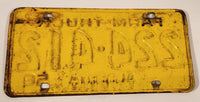 Vintage 1958 Alberta Farm Truck Black Letters Yellow Vehicle License Plate 224 412