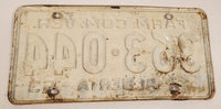 Vintage 1963 Alberta Farm Commercial Vehicle Black Letters White Vehicle License Plate 363 044