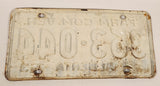 Vintage 1963 Alberta Farm Commercial Vehicle Black Letters White Vehicle License Plate 363 044