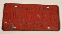 Vintage 1960 Alberta Farm Commercial Vehicle White Letters Red Vehicle License Plate 832 740