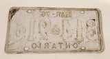 March 1976 Ontario Blue with White Letters Vehicle License Plate B14 916