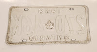 1969 Ontario Blue with White Letters Vehicle License Plate 270 46K