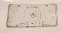 1969 Ontario Blue with White Letters Vehicle License Plate 270 46K